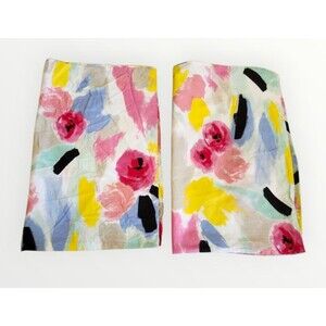 KATE SPADE Cotton Pillowcases, Set of 2 Standard PAINTBALL Floral